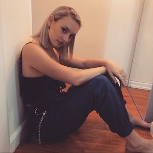 Blue jumpsuit overalls